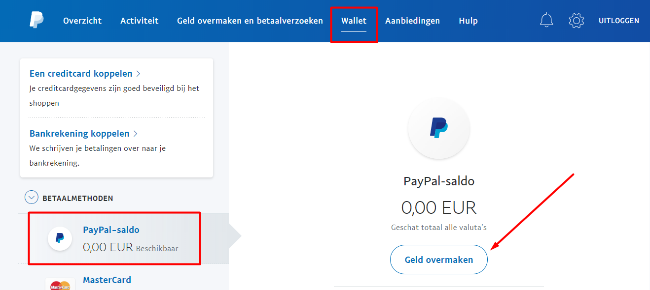 paypal account zonder creditcard